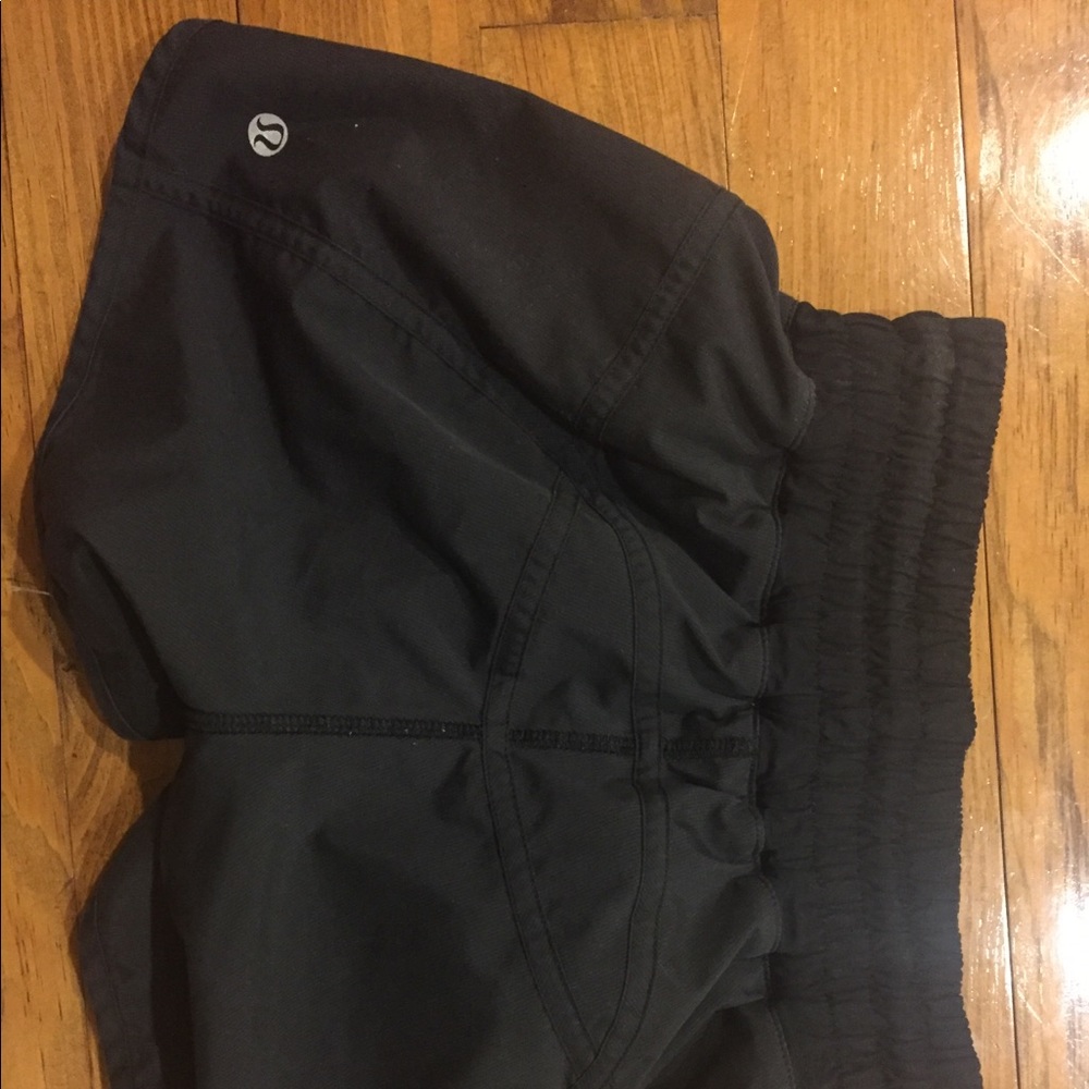 Lululemon black running shorts